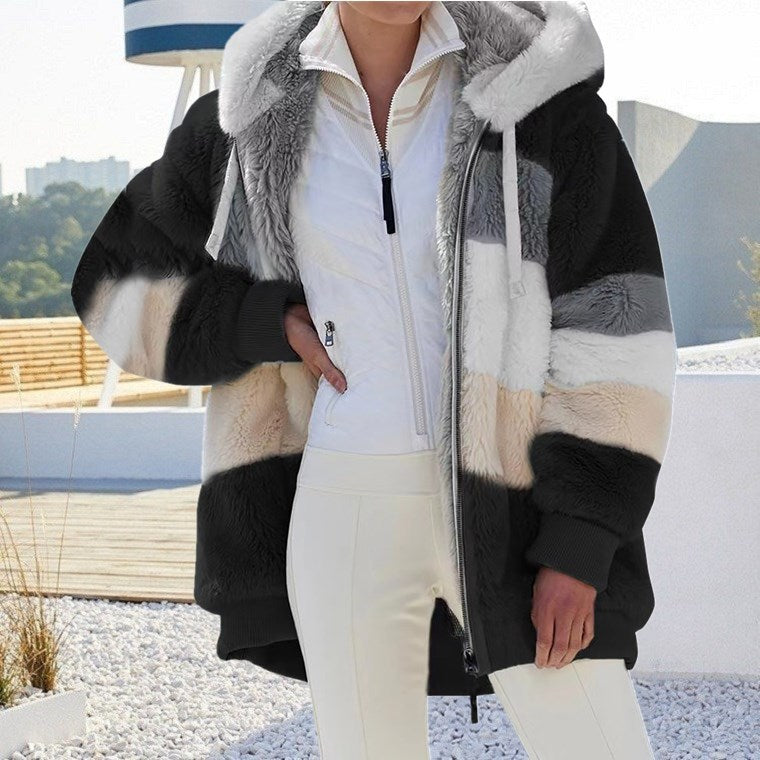 Abrigo polar suave y cálido para mujer
