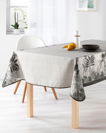 Mantel antimanchas crema rectangular y minimalista Zen Forest | Zengarsa
